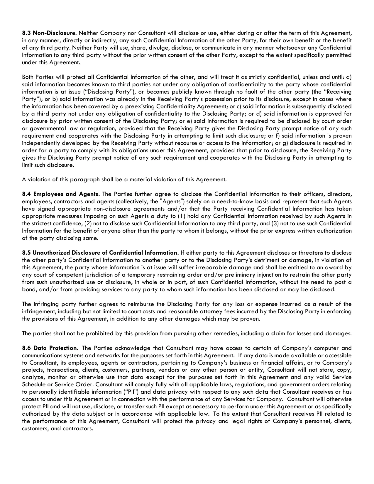 Master Service Agreement, page 7 of 11